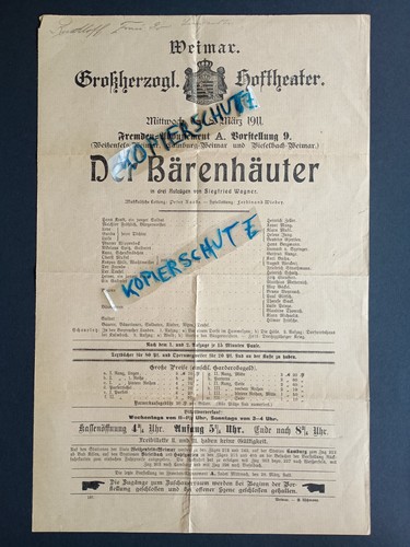 Rarität theaterzettel von - rarität!,