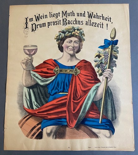 Orig lithographie im - orig.-lithographie, wein