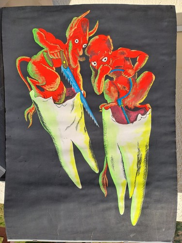 Zahnteufel plakatgemälde x - zahnteufel, 70