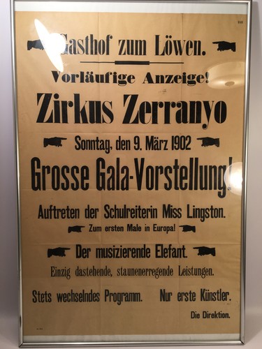 Zirkusplakat 1902 werbeplakat - ,